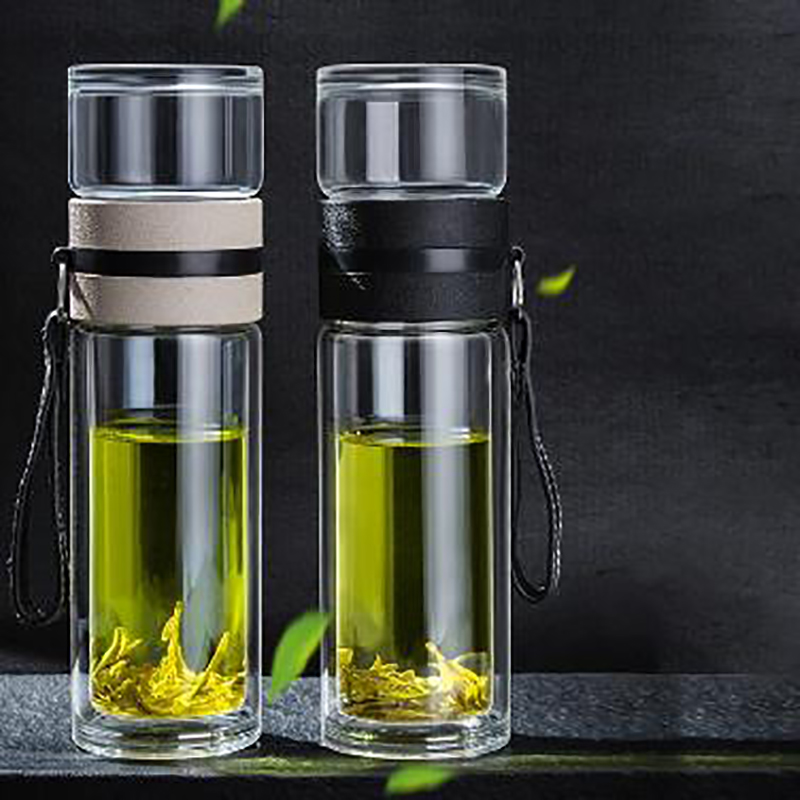 Smart Water Bottle Tracker - Tea Water Bottle High Borosilicate Glass
