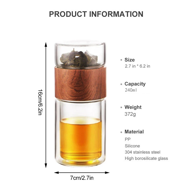 YOMEEI 240ML Tea Water Bottle  – Smart Water Bottle Tracker recenzja i cena