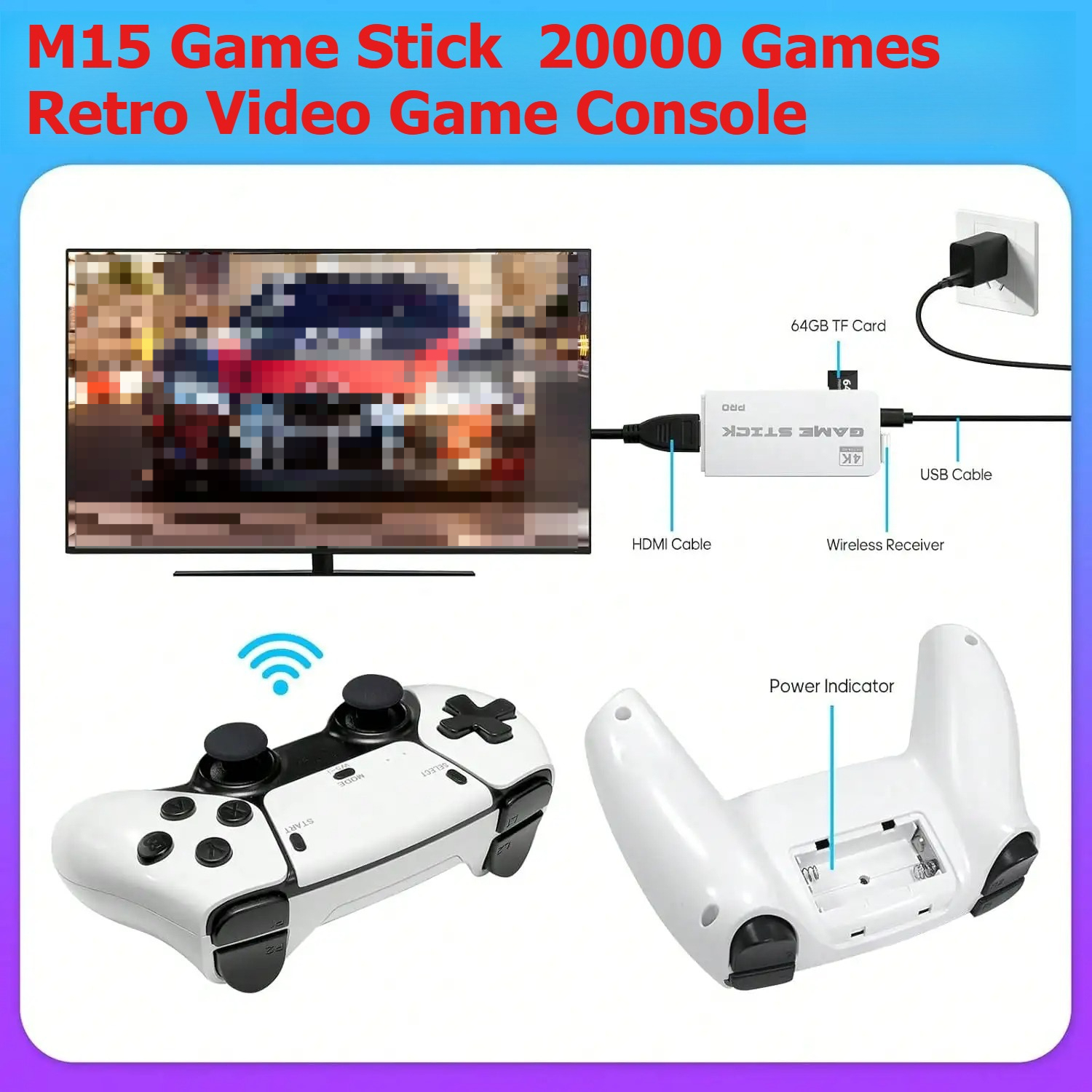 M15 Retro Video Game Console 2 – Retro Game Controller Usb recenzja i cena